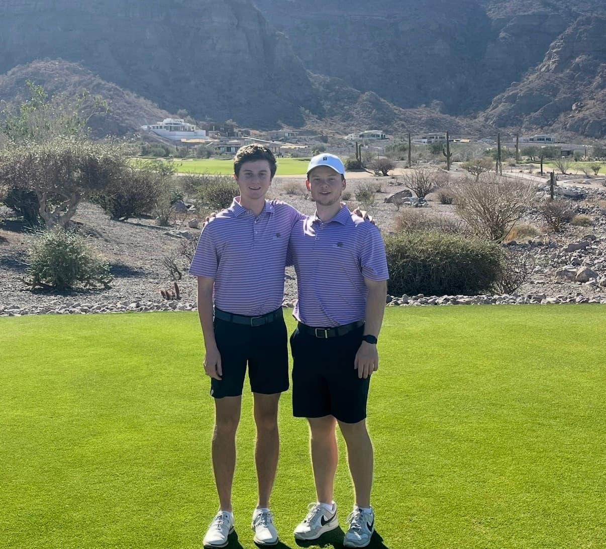 Two Team Maroon players at Danzante Bay
